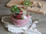 Chia pudding vanillé aux framboises