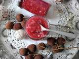 Confiture de litchis à la framboise