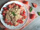 Crumble de fraises crues