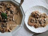 Escalopes de veau à la crème et aux champignons