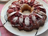 Gâteau pêches-framboises aux noisettes d'ottolenghi