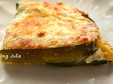 Gratin avec une grosse courgette de jardin