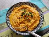 Houmous de carottes rôties pour halloween