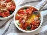 Œufs cocotte aux épinards et tomates