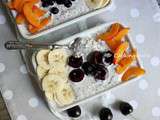 Overnight porridge au muesli, chia et fruits