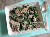 Poêlée de kale et champignons à la crème