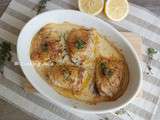 Poulet au thym, ail et citron