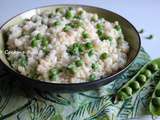 Risotto printanier aux petits pois