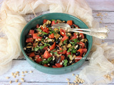 Salade d'aubergines aux tomates et aux olives noires