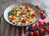 Salade protéinée de pois chiches et quinoa aux crudités