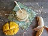 Smoothie au yaourt, avoine et mangue