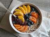 Smoothie bowl aux myrtilles