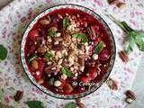 Soupe de fruits rouges et son crumble aux fruits secs