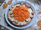 Tarte au chocolat blanc et mandarines confites