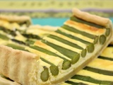 Tarte cheesecake aux asperges vertes