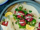 Falafels à la betterave et sa sauce tahini