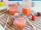 Smoothie Fraises, Fruits de la passion et eau de coco