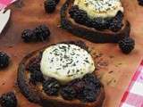 ♥ Tartine de Chèvre chaud aux Mûres et Basilic ♥