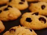 Cookies aux cranberries séchées et au chocolat blanc