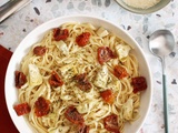 Linguine aux tomates séchées et aux coeurs d'artichauts