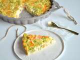 Clafoutis printanier fèves – carottes & féta