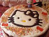 Gateau anniversaire Hello Kitty et Kitty en chamallow