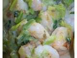 Curry vert gambas poireaux