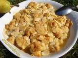 Crumble de poires aux amandes et au gingembre