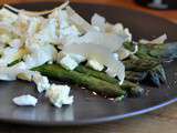 Asperges aux oeufs de caille, parmesan et citrons confits