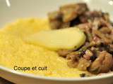 Polenta au Saint Nectaire, fricassée de champignons et de marrons