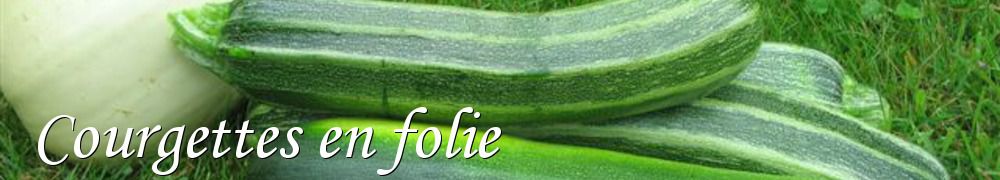 Recettes de Courgettes en folie