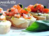 Bruschetta Tomates, Mozzarella et Pesto (Basilic)