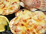 Gratin de Crevettes Individuel en Coquille