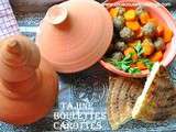 Tajine de Carottes aux boulettes de viande hachée