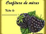 Etiquettes pour confiture de mûres