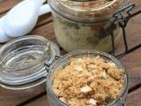 Comme un crumble dans son bocal : Crumble de chou-fleur, fourme d'Ambert et ail des ours