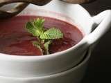 Soupe froide betterave, kiwi et framboise - dossier Skynet Lili