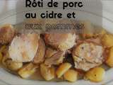 Rôti de porc au cidre et aux pommes