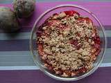 Crumble de rhubarbe et betterave