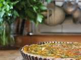 Tarte spécial restes : fanes et soupe de carottes (sans œufs et sans lactose)