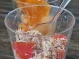 Verrine au thon tomate et fromage frais