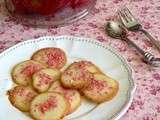 Langues de chat aux pralines roses