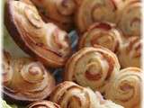 Palmiers au tartare et bacon