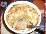 Parmentier de céleri-rave, pomme et jambon