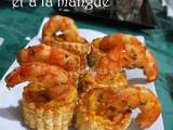 Bouchées feuilletées aux crevettes et à la mangue