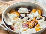 Abricots & Cerises rôtis au Thym et à la Ricotta