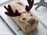 Bûche Rudolf le Renne Chocolat – Praliné {Crème au beurre à la Meringue Italienne}