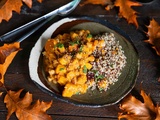 Curry de patates douces et carottes aux cacahuètes