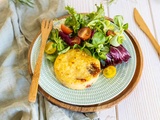 Galettes de polenta aux tomates séchées