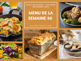 Menu pour la semaine du lundi 11 au dimanche 17 décembre 2023: Idées repas équilibrées